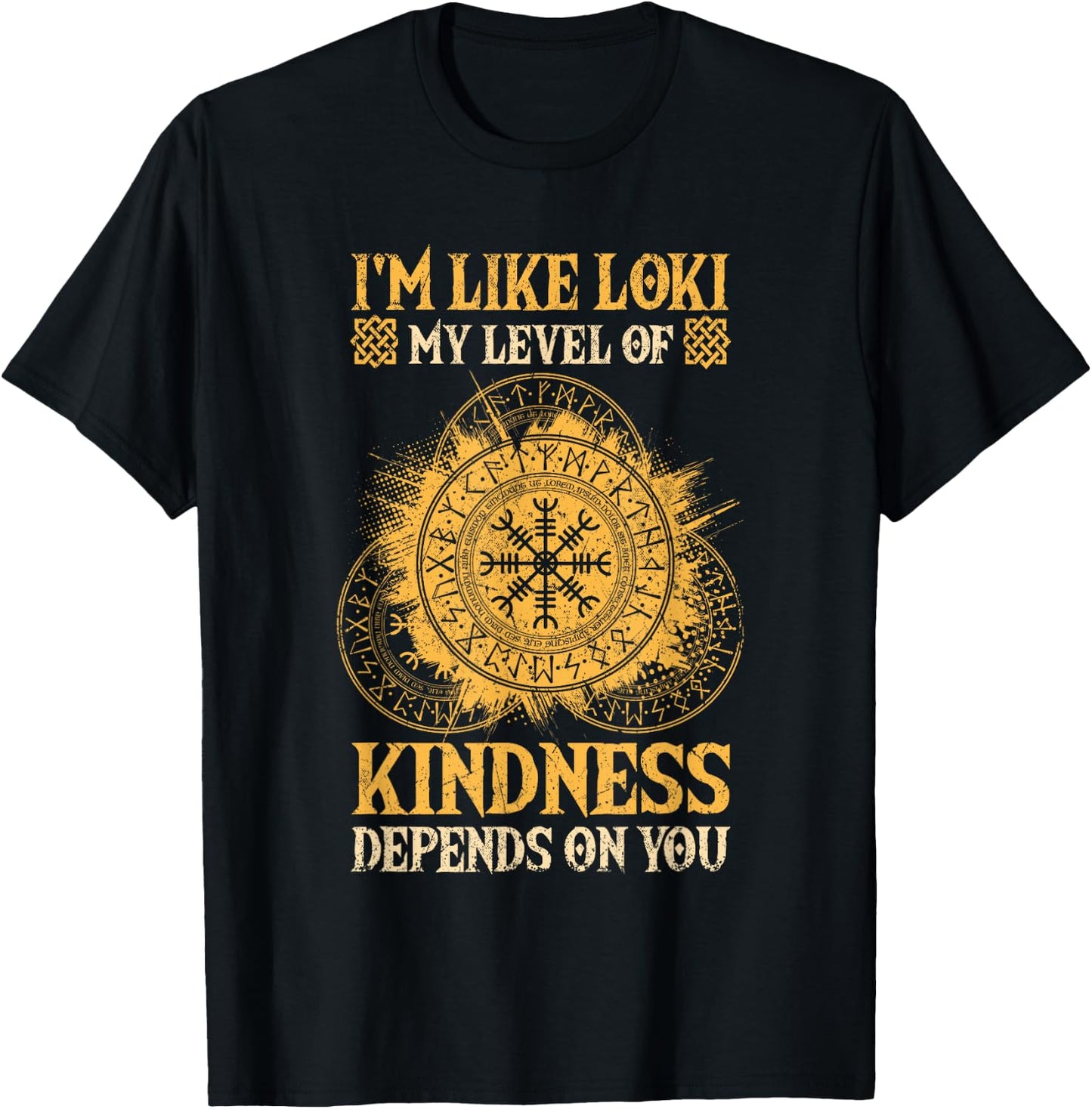Loki God Norse Mythology Graphic Viking Loki , Small, Black T-Shirt - T-Shirt | Black