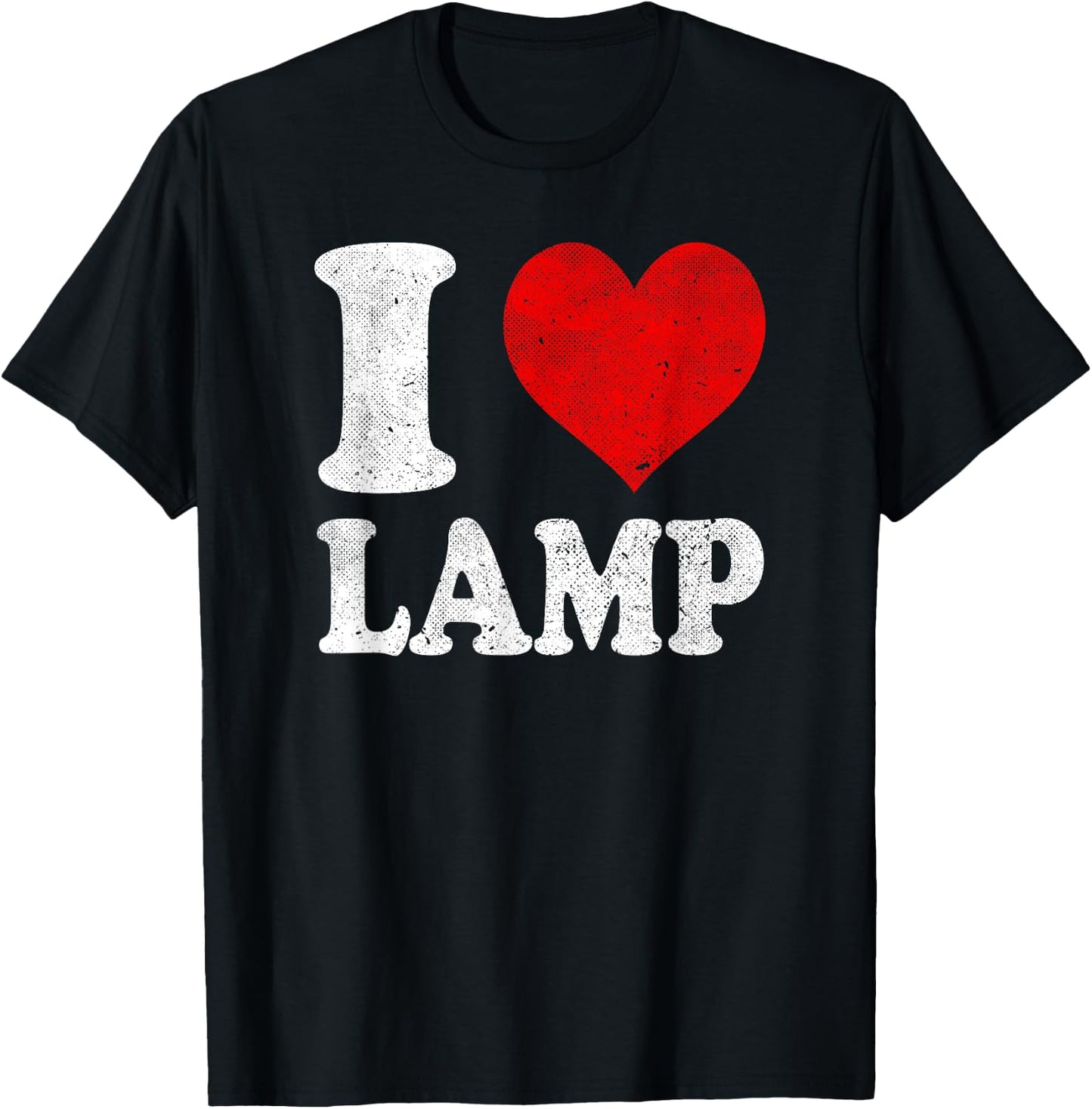 I Love Lamp Vintage T-Shirt - T-Shirt | Black