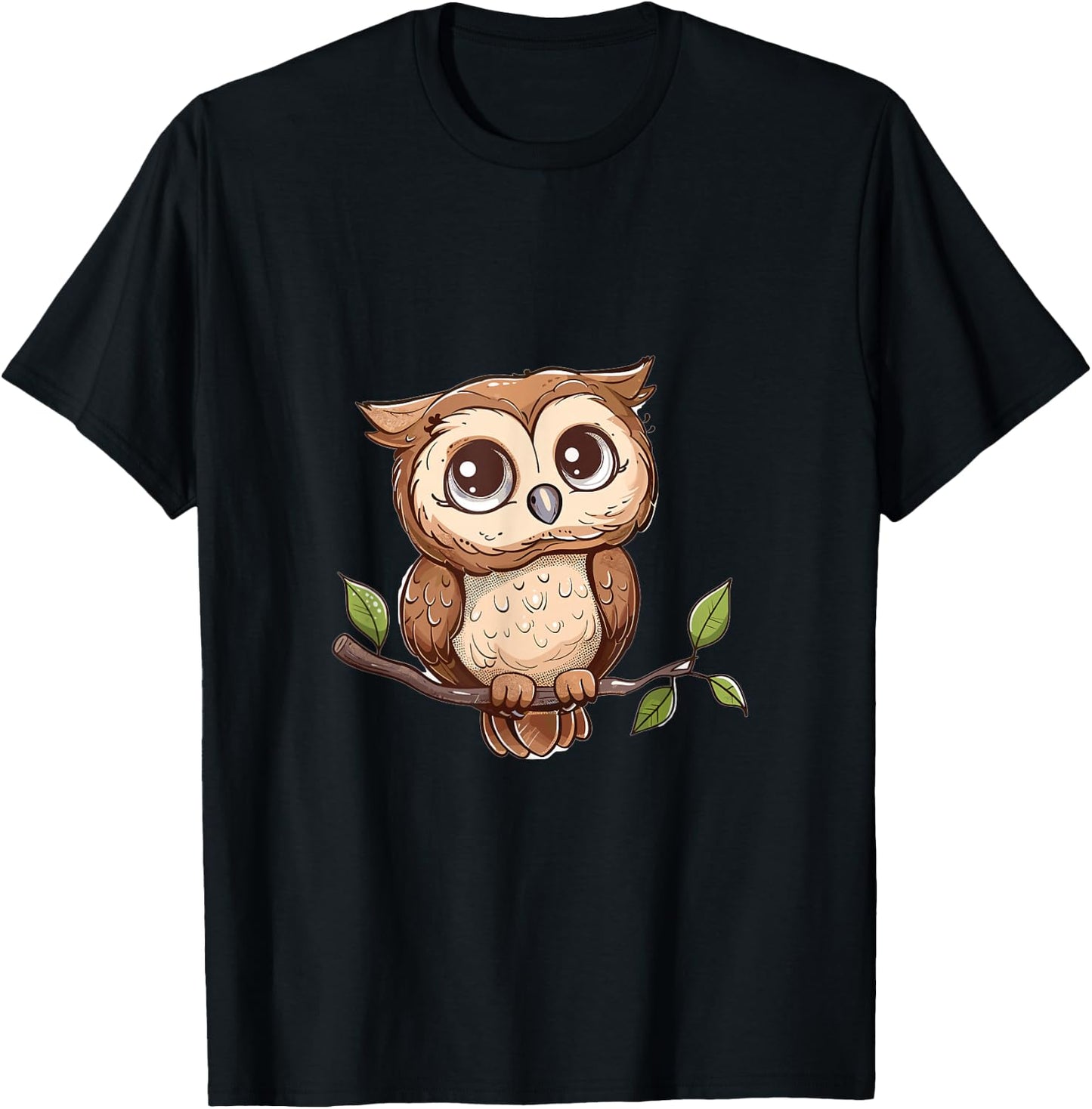 Owl Lover Graphic T-Shirt - T-Shirt | Black