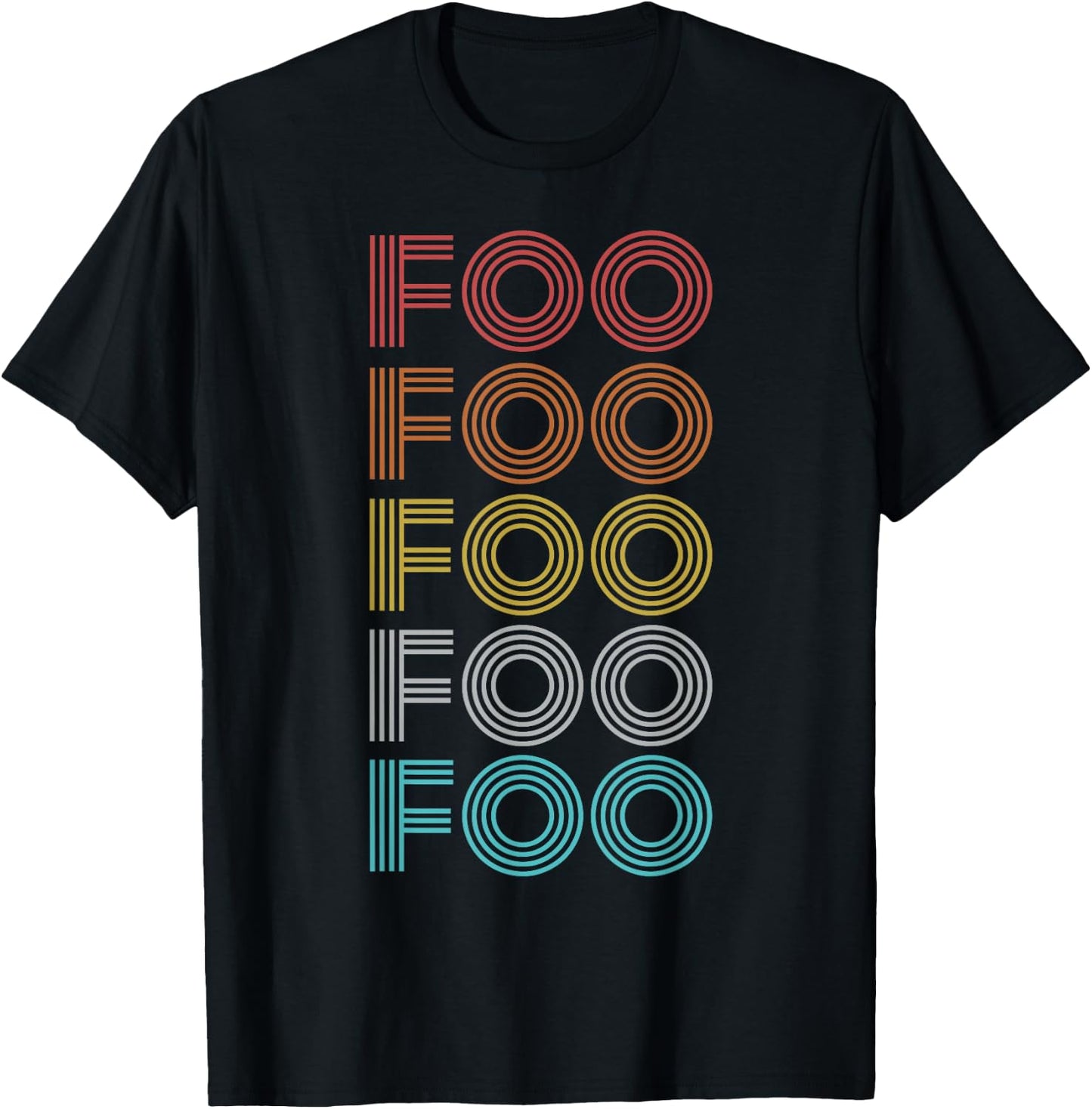 Retro Vintage Foo T-Shirt - T-Shirt | Black