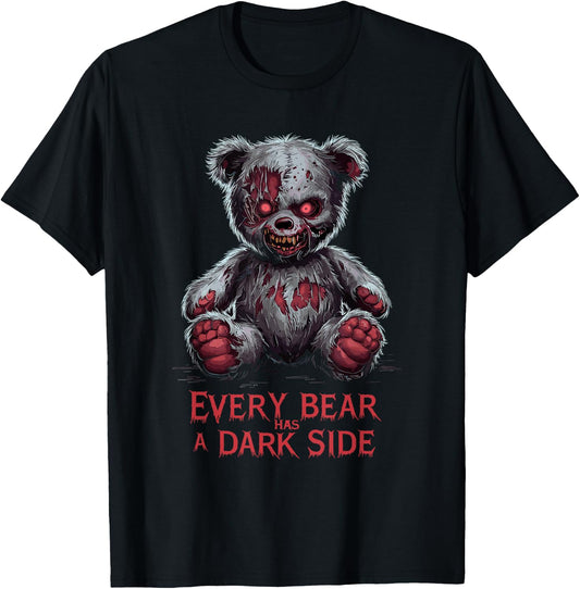 Terrible Teddy Scary Plush Horror Teddy Bear Scary T-Shirt - T-Shirt | Black