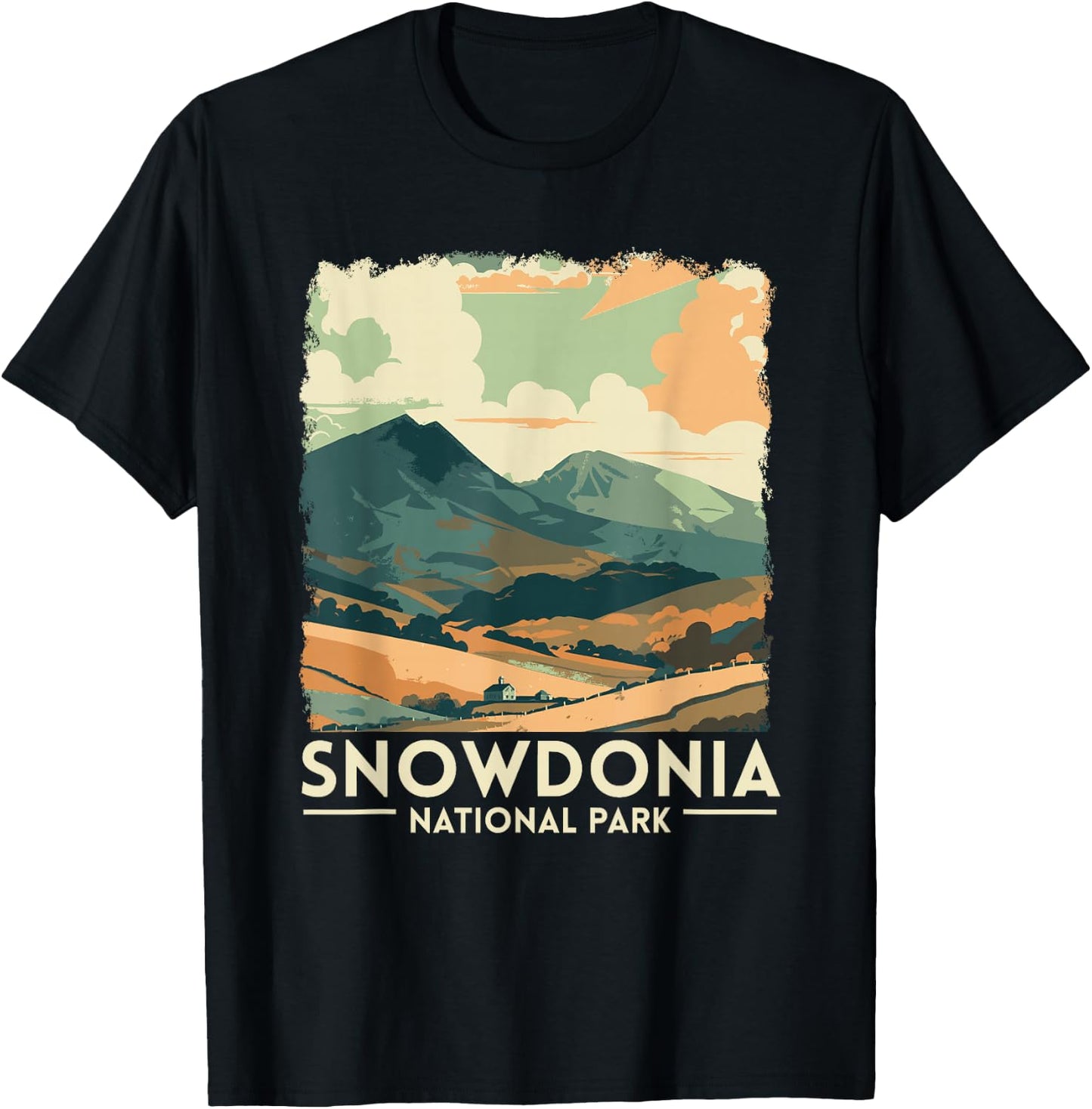 Snowdonia National Park Wales UK T-Shirt - T-Shirt | Black