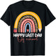 Happy Last Day of School Rainbow Leopard Teacher Student T-Shirt - T-Shirt | Black