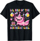 Lil Brother Of the Birthday Axolotl Girl Matching Family T-Shirt - T-Shirt | Black
