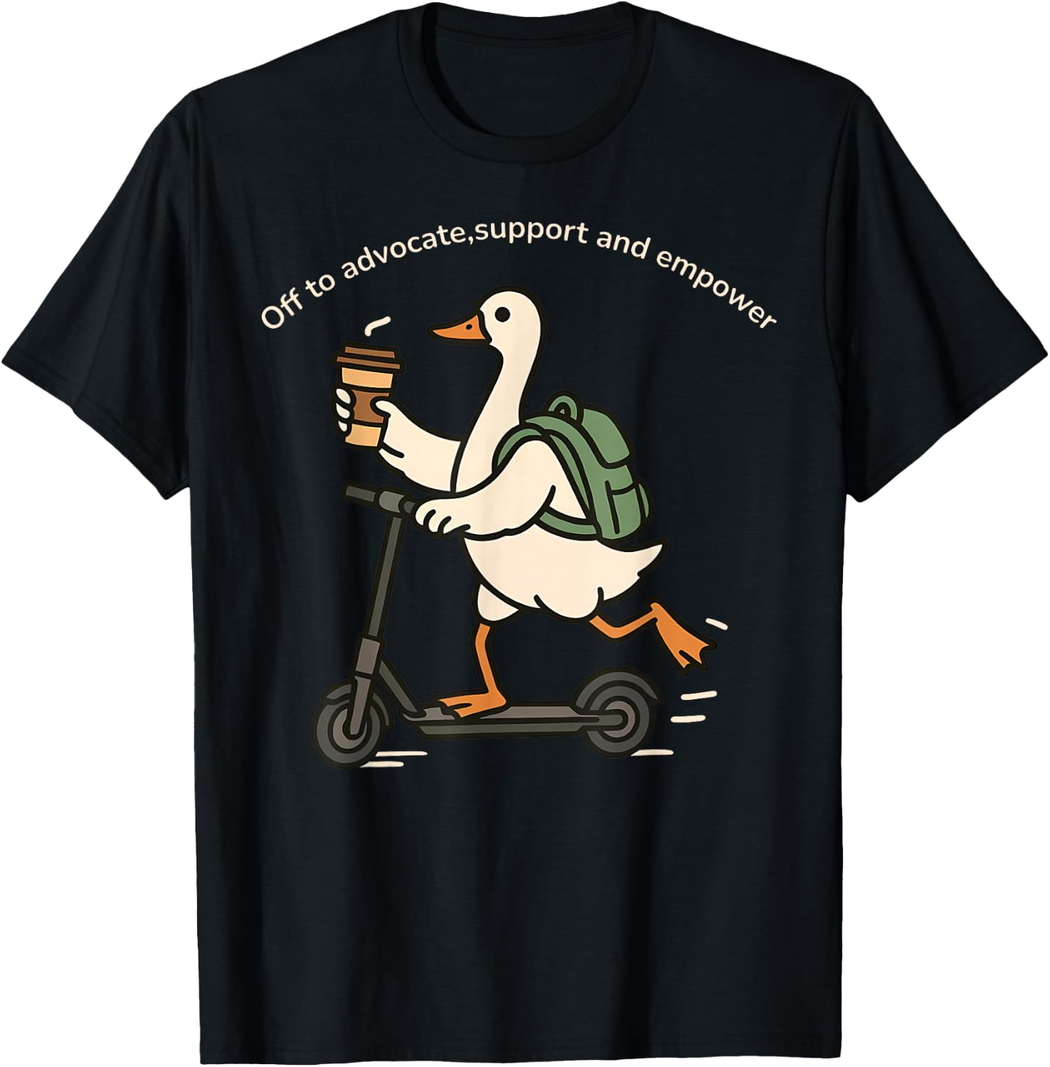 Off to Advocate Support Empower Silly Goose Social Worker T-Shirt - T-Shirt | Black