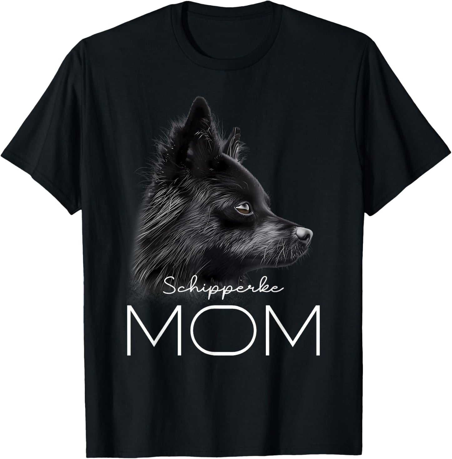 Schipperke Dog Mom T-Shirt - T-Shirt | Black