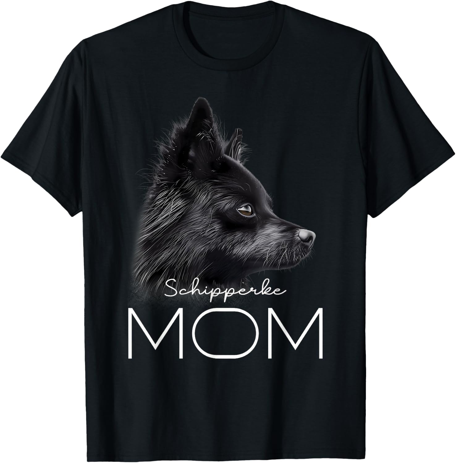 Schipperke Dog Mom T-Shirt - T-Shirt | Black