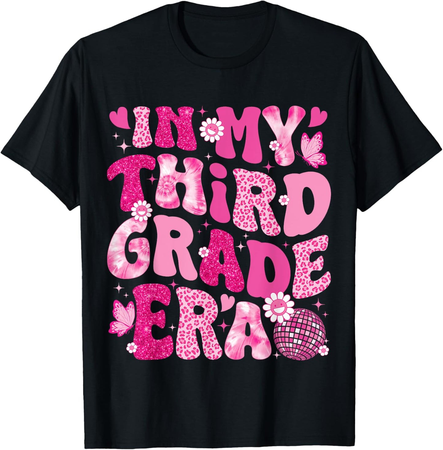 In My Third Grade Era Teachers Women Back To School Girls T-Shirt - T-Shirt | Black