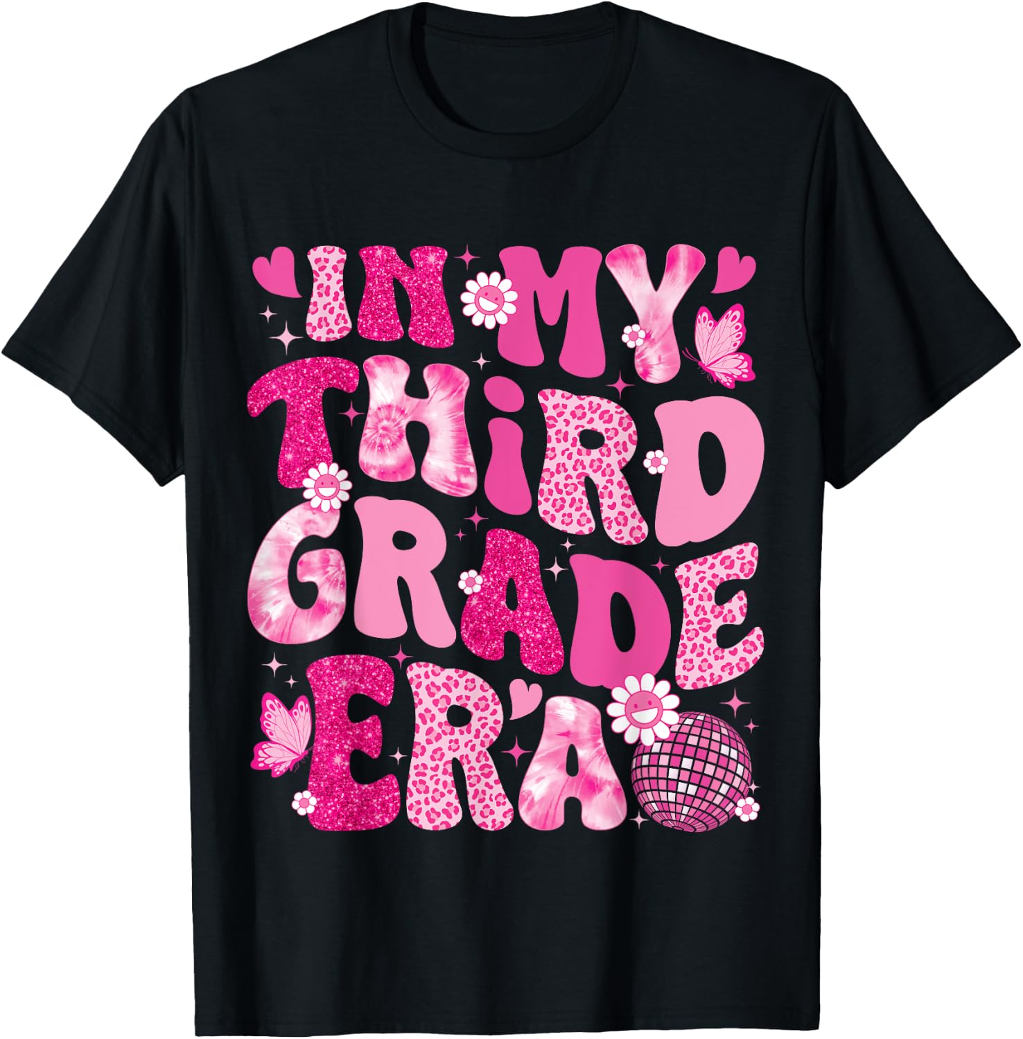 In My Third Grade Era Teachers Women Back To School Girls T-Shirt - T-Shirt | Black