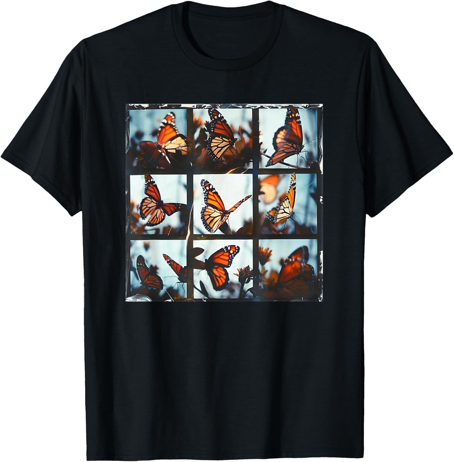 Monarch Butterfly Photoshoot Beautiful Summer Butterfly Men Women Kids T-Shirt - T-Shirt | Black