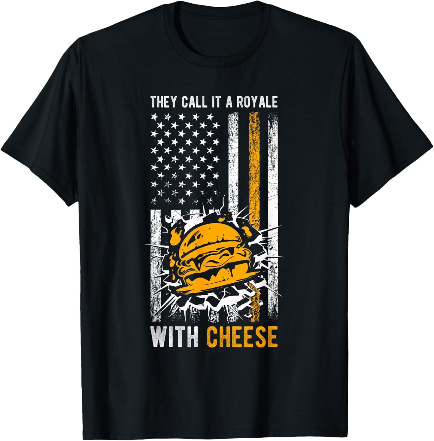 THEY CALL IT A Royale WITH Cheese Royale Cheese Burger T-Shirt - T-Shirt | Black