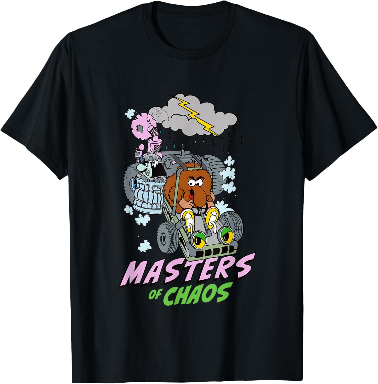 Rainbow Brite Masters of Chaos Vintage Big Chest Poster T-Shirt - T-Shirt | Black