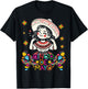 Cinco De Mayo Mexican Poncho 5 De Mayo Anime Cute Girl T-Shirt - T-Shirt | Black