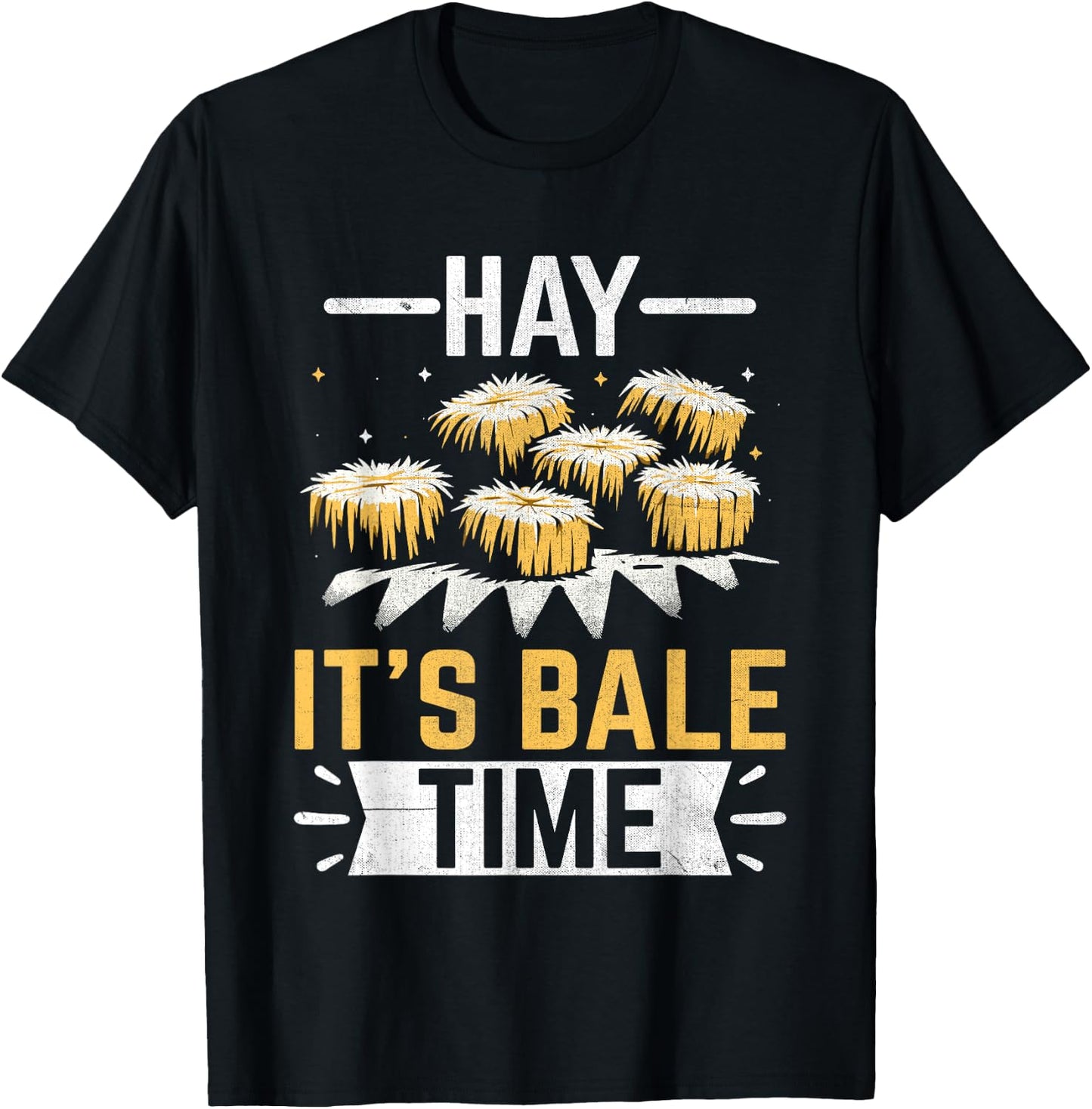 Funny Hay Bale Farming Farmer Bale of Hay Baled Farm T-Shirt - T-Shirt | Black