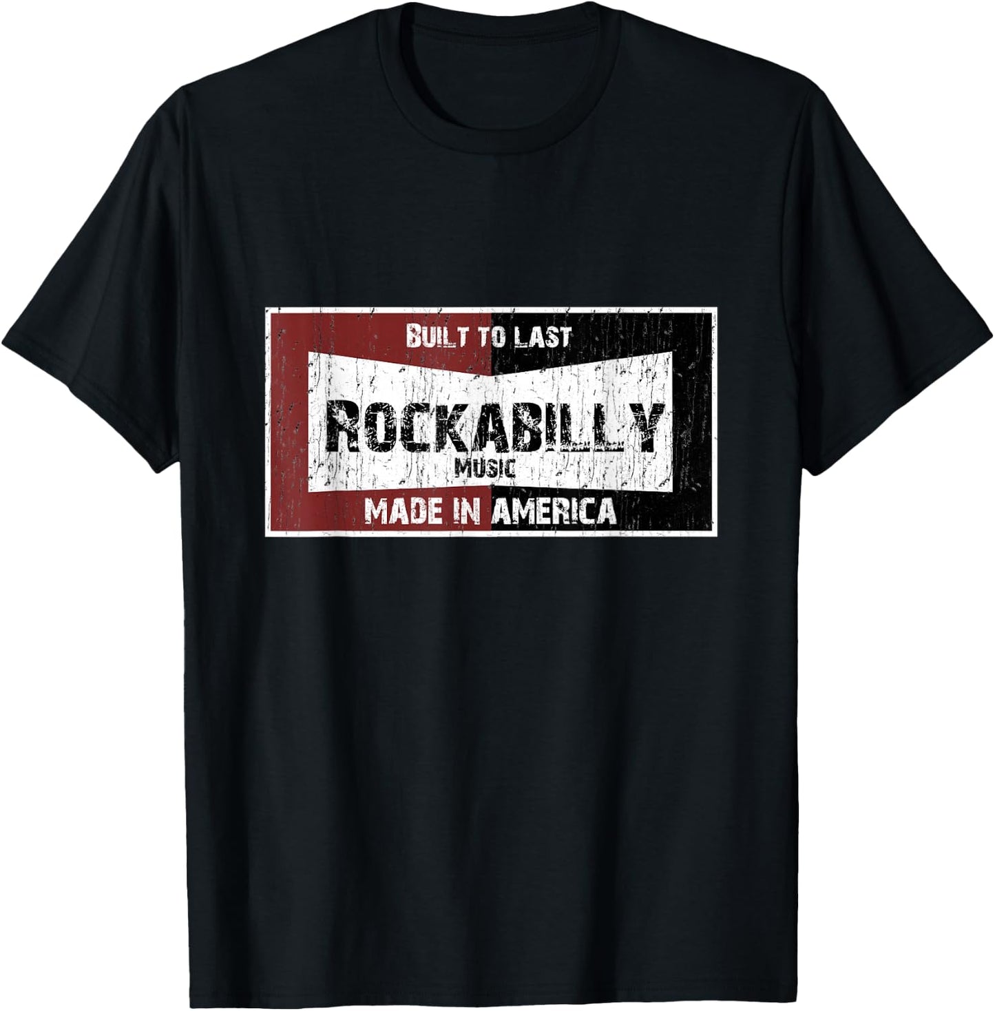 Made in America vintage rockabilly music T-Shirt - T-Shirt | Black