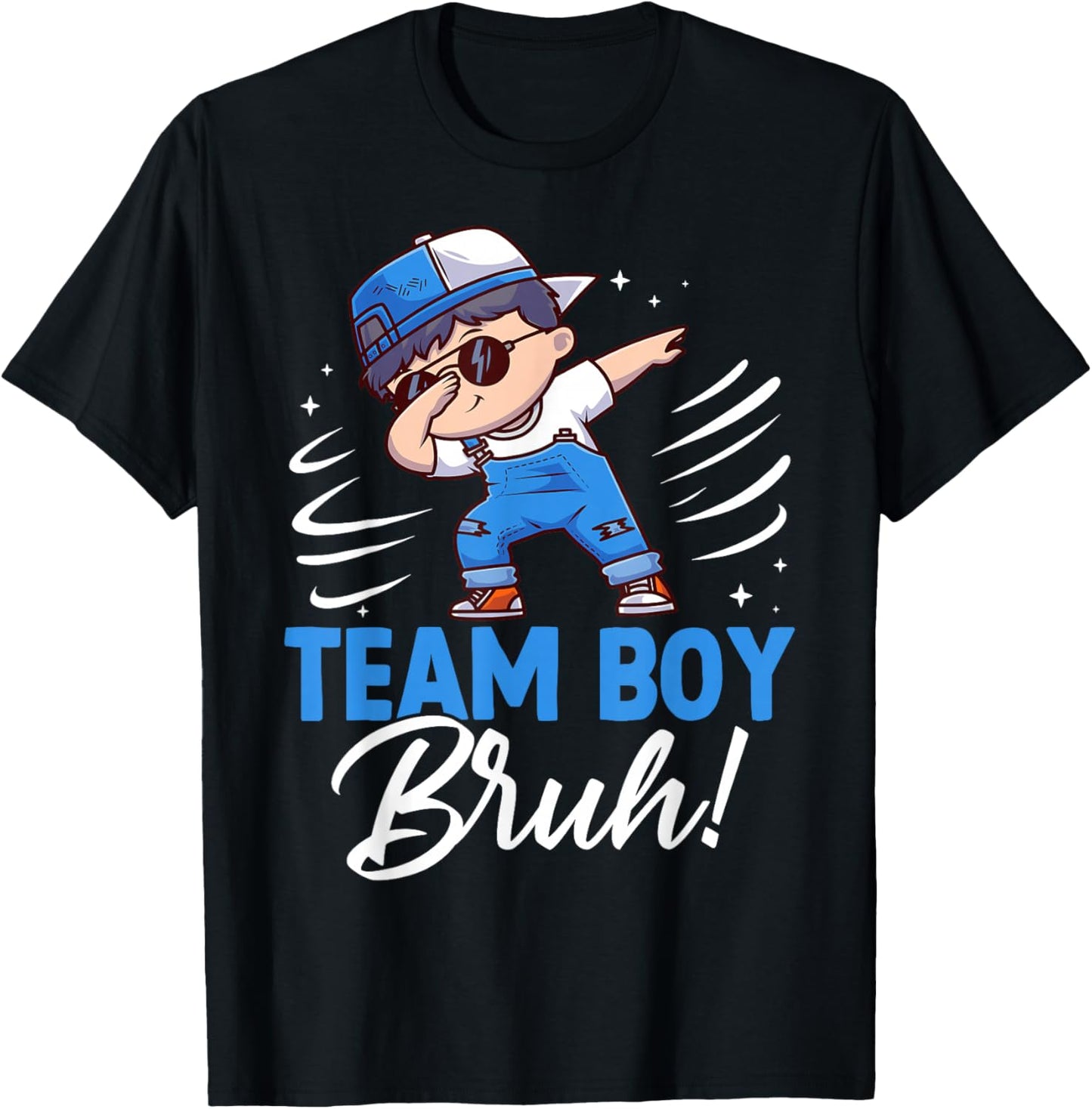 Family Team Boy Bruh Gender Reveal Party Announcement T-Shirt - T-Shirt | Black