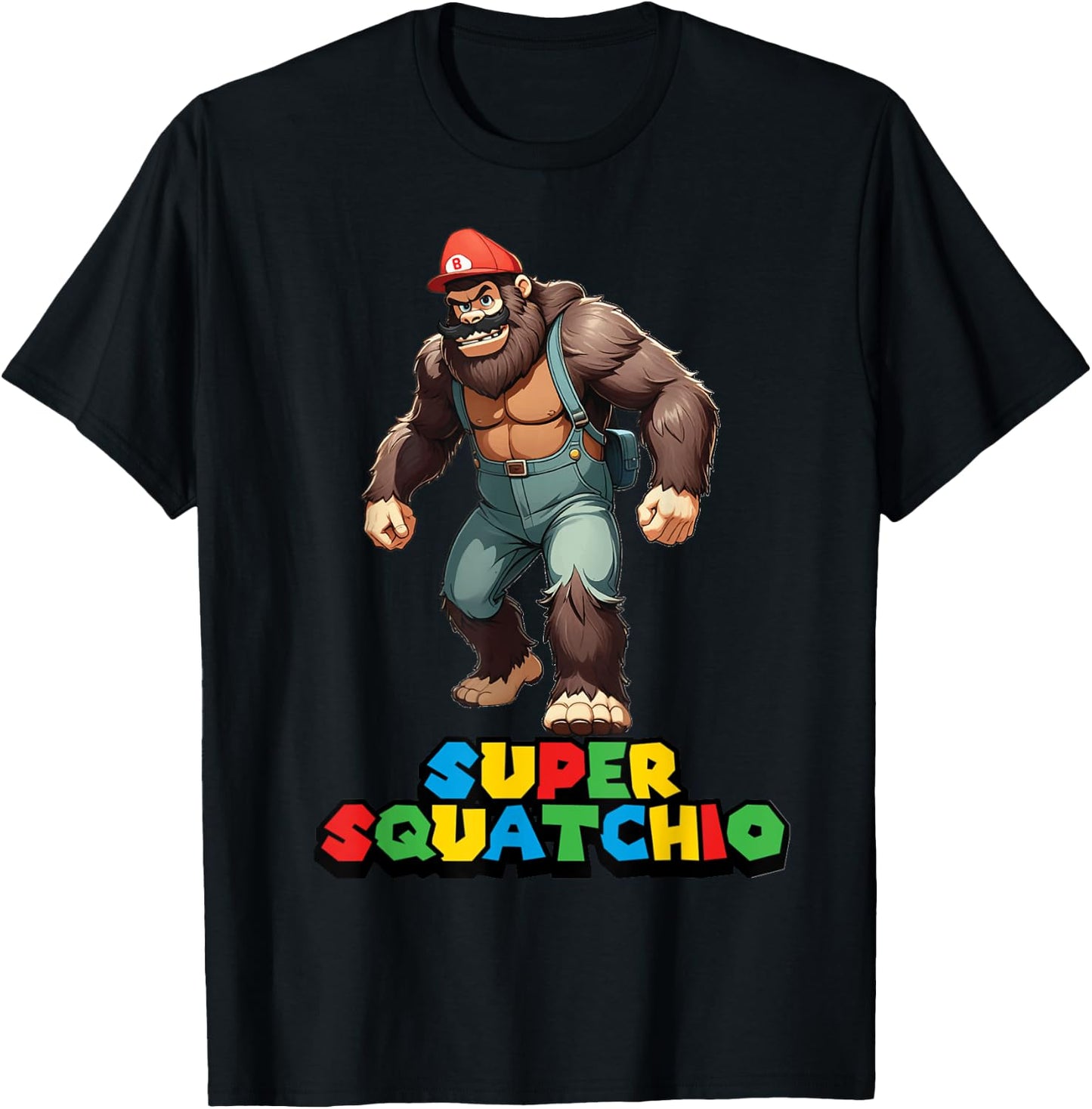 cute sasquatch Bigfoot Gamer Gaming kids boys girls toddler T-Shirt - T-Shirt | Black