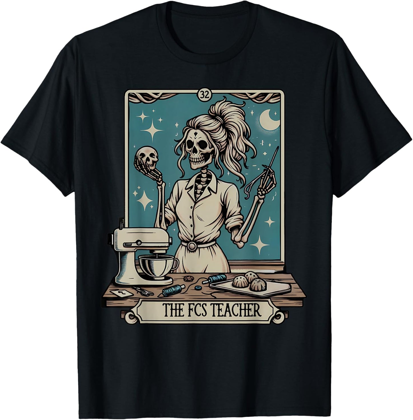 FCS Teacher Skeleton Halloween Family and Consumer Science T-Shirt - T-Shirt | Black