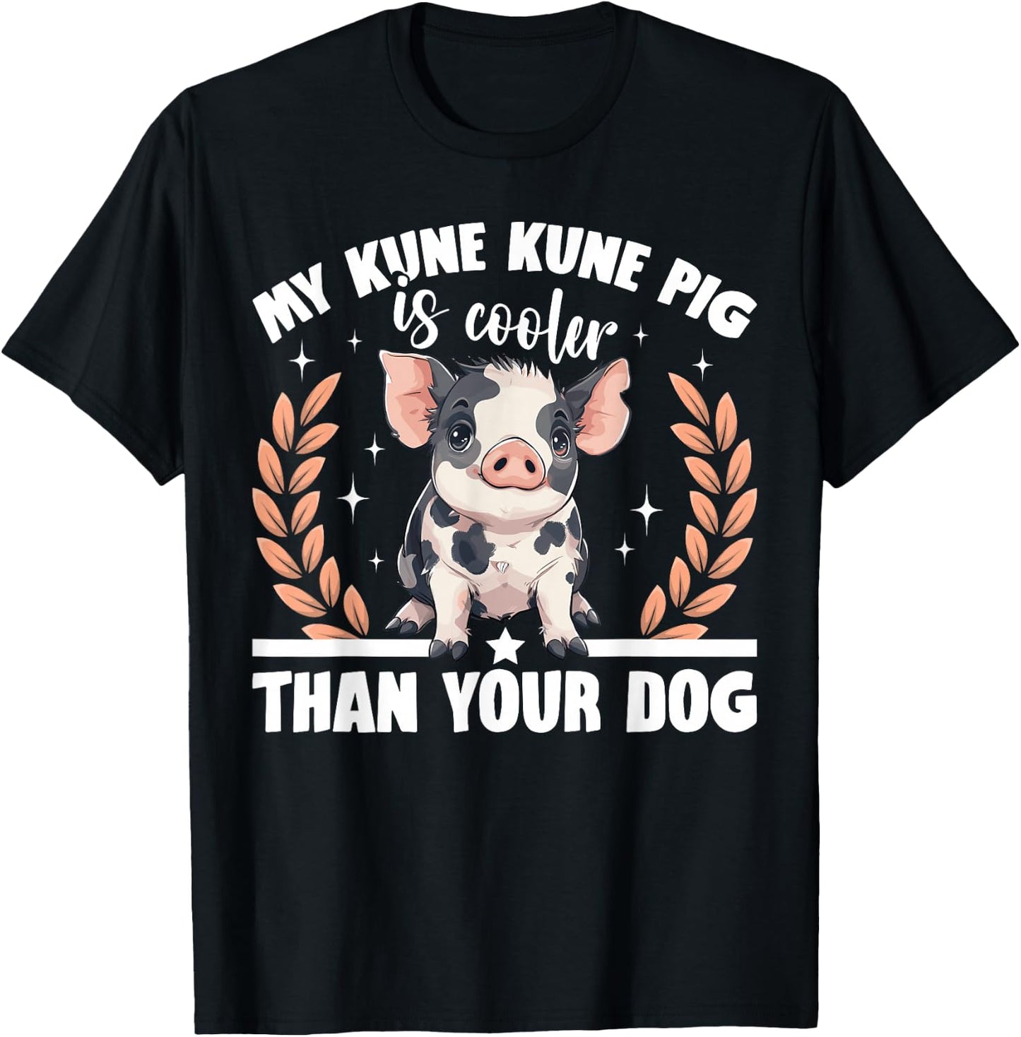 Kune Kune Pig Owner Pig Breeder Supplies Kunekune Girl T-Shirt - T-Shirt | Black