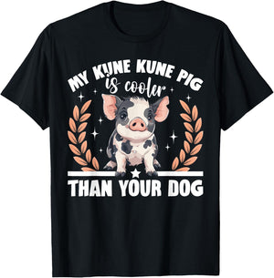 Kune Kune Pig Owner Pig Breeder Supplies Kunekune Girl T-Shirt - T-Shirt | Black