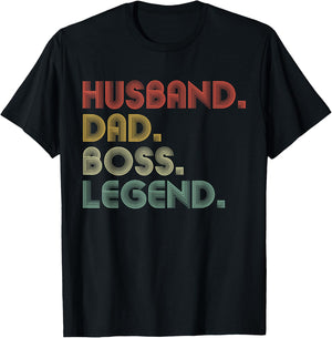 Husband Dad Boss Funny Employee Appreciation T-Shirt - T-Shirt | Black