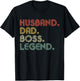 Husband Dad Boss Funny Employee Appreciation T-Shirt - T-Shirt | Black
