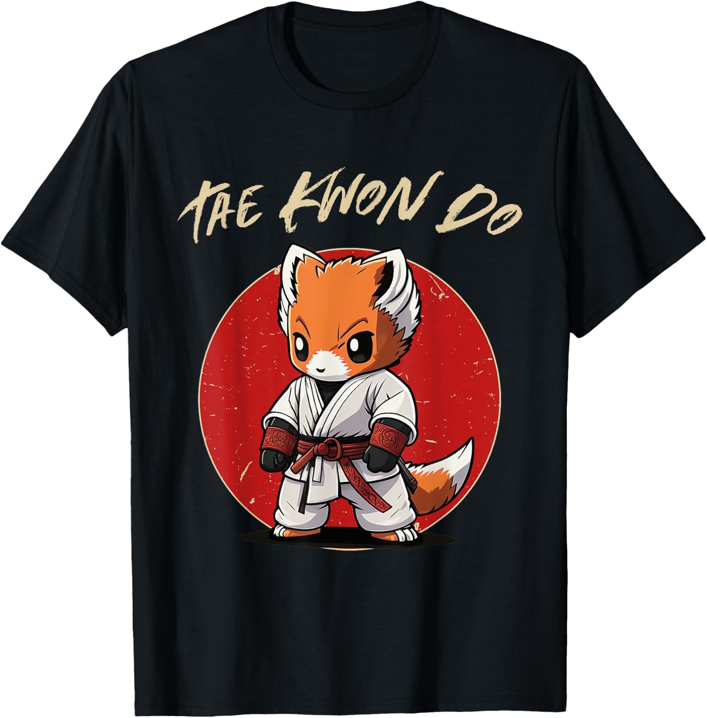 Fox Taekwondo - Funny TKD Korean Martial Arts T-Shirt - T-Shirt | Black