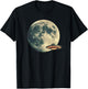 Full Moon UFO Flying Saucer Graphic T-Shirt - T-Shirt | Black