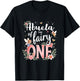 1st Birthday Magical Floral Grandma Abuela Of The Fairy One T-Shirt - T-Shirt | Black
