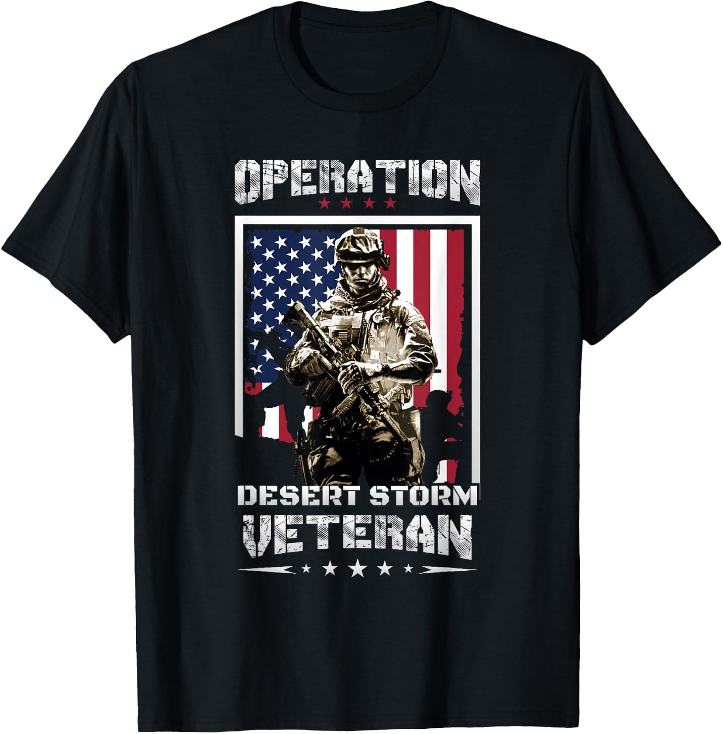 Veteran Shirt Operation Desert Storm Men Women USA Gift T-Shirt - T-Shirt | Black