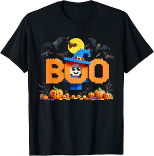 Halloween Master Builder Brick Boo Costume Building Bricks T-Shirt - T-Shirt | Black