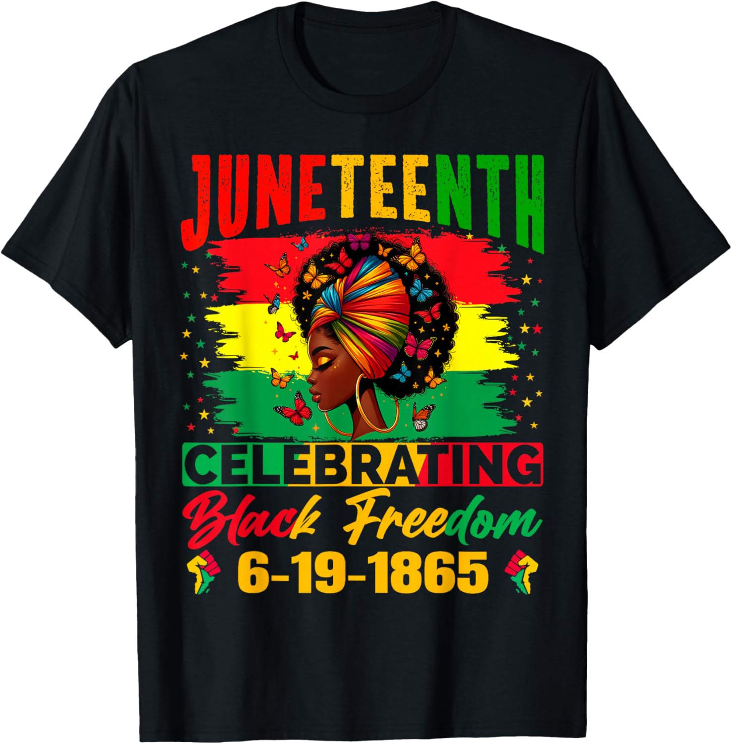 Juneteenth Women Celebrating Black Freedom Juneteenth 1865 T-Shirt - T-Shirt | Black