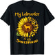 Labrador Retriever Dog My Sunshine Sunflower Dog Paw Puppy Men Women Kids T-Shirt - T-Shirt | Black