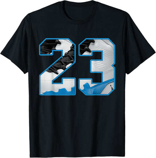Number 23 Powder Blue 9s Loser Lover Matching T-Shirt - T-Shirt | Black
