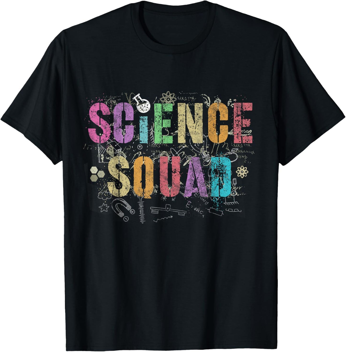 Vintage SCIENCE SQUAD Technology Dept Teacher Team STEAM T-Shirt - T-Shirt | Black