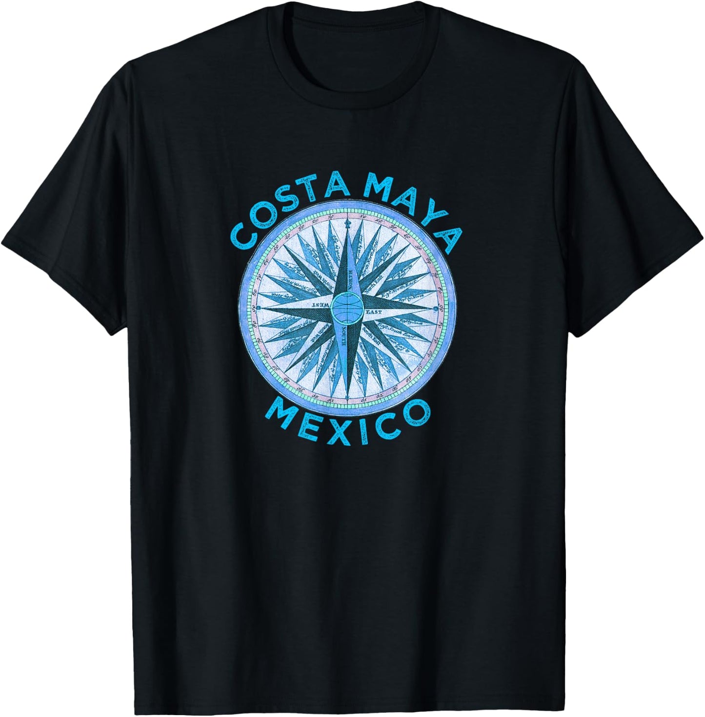 Costa Maya Design / Vintage Costa Maya Compass Rose T-Shirt - T-Shirt | Black
