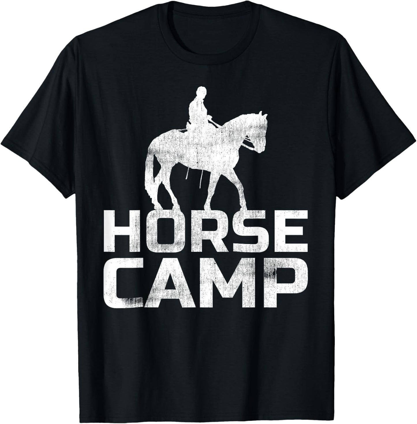 Horse Camp Trainer Shirt Horses Lover Equine Stables Farm T-Shirt - T-Shirt | Black