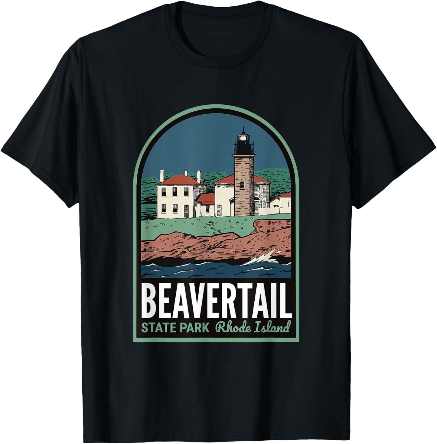 Beavertail State Park Rhode Island T-Shirt - T-Shirt | Black