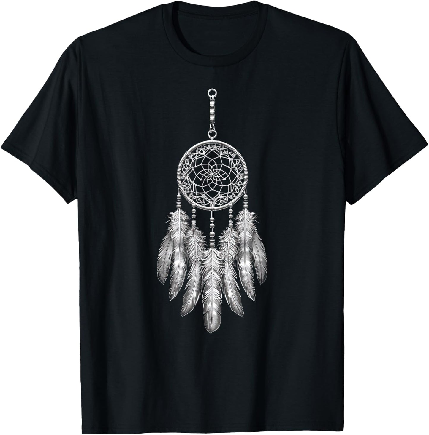 Dream Catcher Native American Hummingbird T-Shirt - T-Shirt | Black