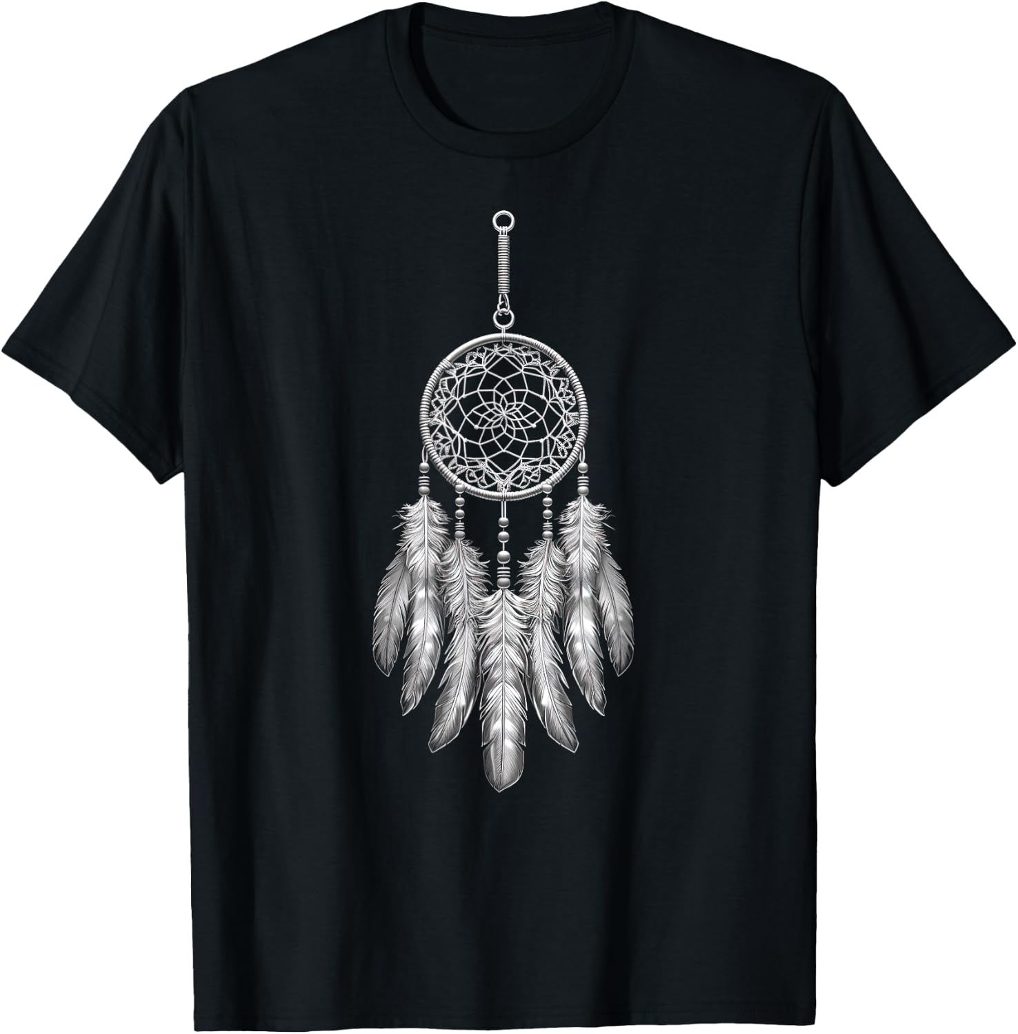 Dream Catcher Native American Hummingbird T-Shirt - T-Shirt | Black