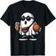 Funny Basketball Ghost Halloween Kids T-Shirt - T-Shirt | Black