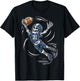 American Football Skeleton Halloween Men Boys Football Fan T-Shirt - T-Shirt | Black