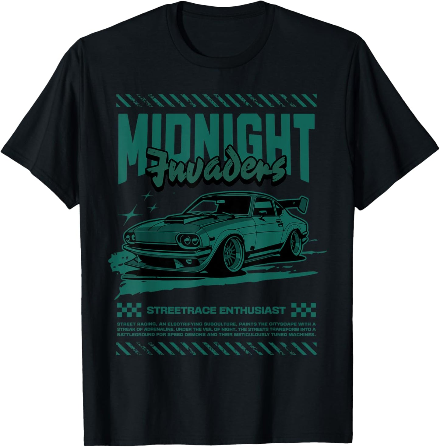 Midnight Invaders Oxidized Green 4s Matching Women T-Shirt - T-Shirt | Black