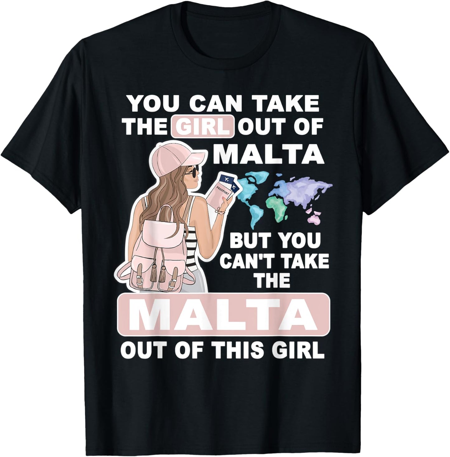 Cool Girl from Malta - Proud Malta Girl T-Shirt - T-Shirt | Black