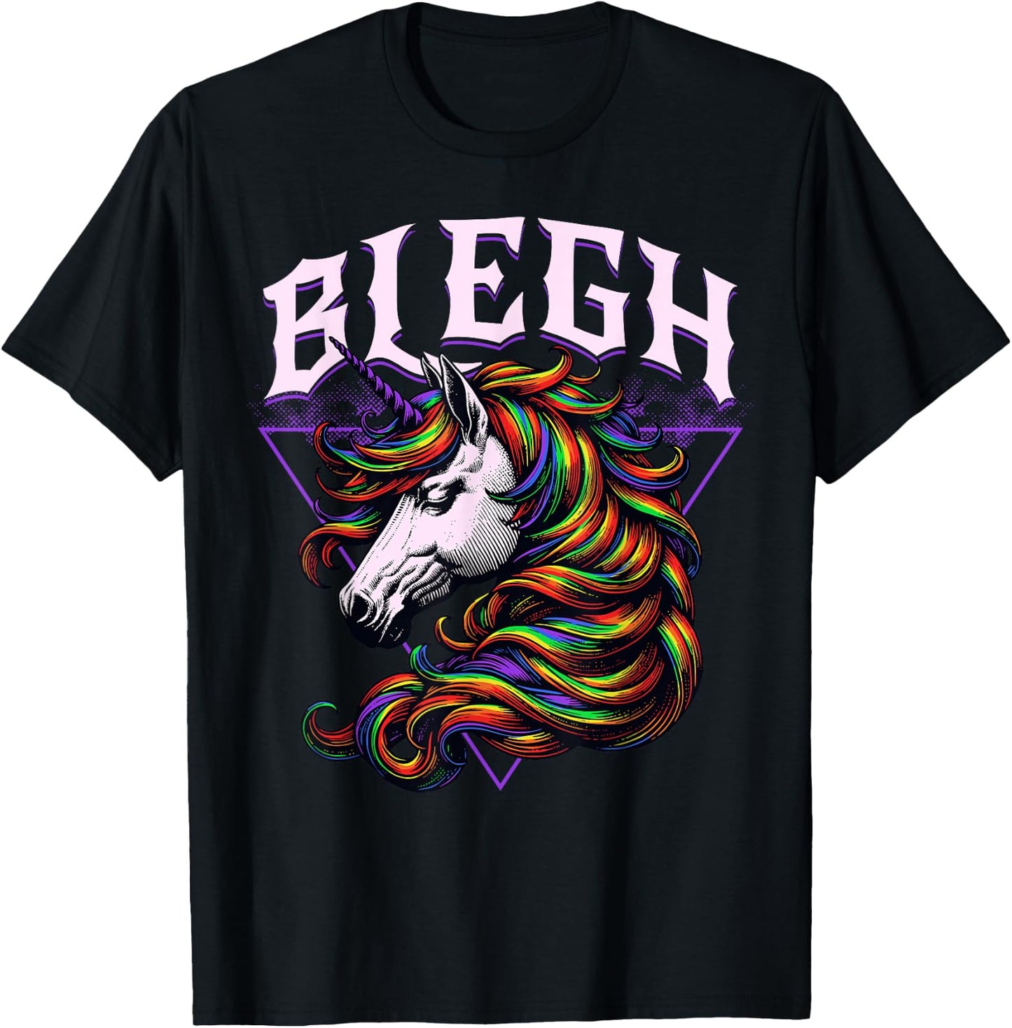 Concert Unicorn Heavy Hardcore Festival Blegh and Breakdowns T-Shirt - T-Shirt | Black