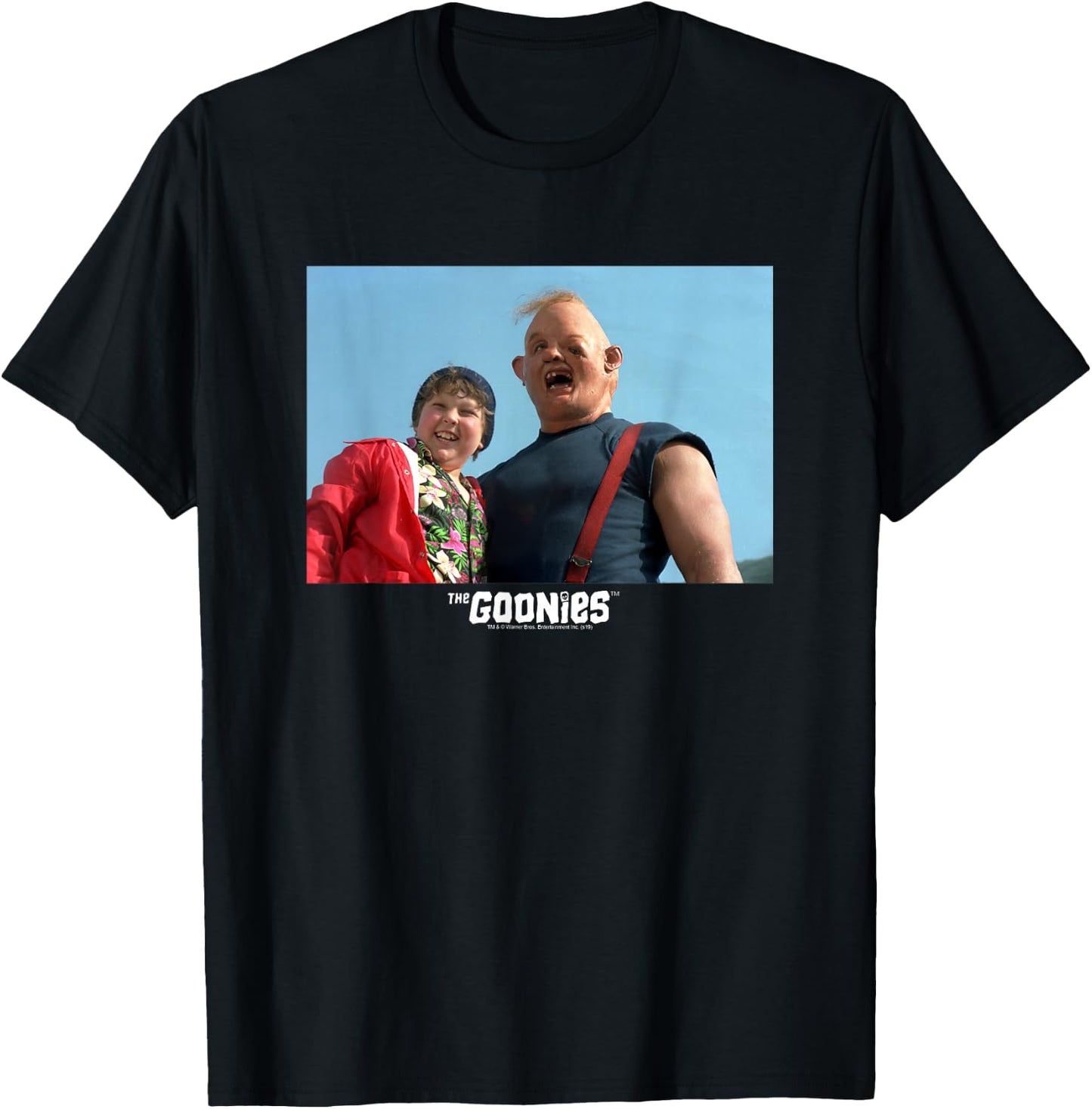 The Goonies Chunk and Sloth T-Shirt - T-Shirt | Black