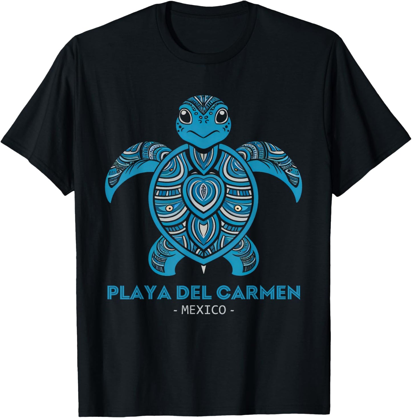 Playa Del Carmen Mexico Sea Turtle T-Shirt - T-Shirt | Black
