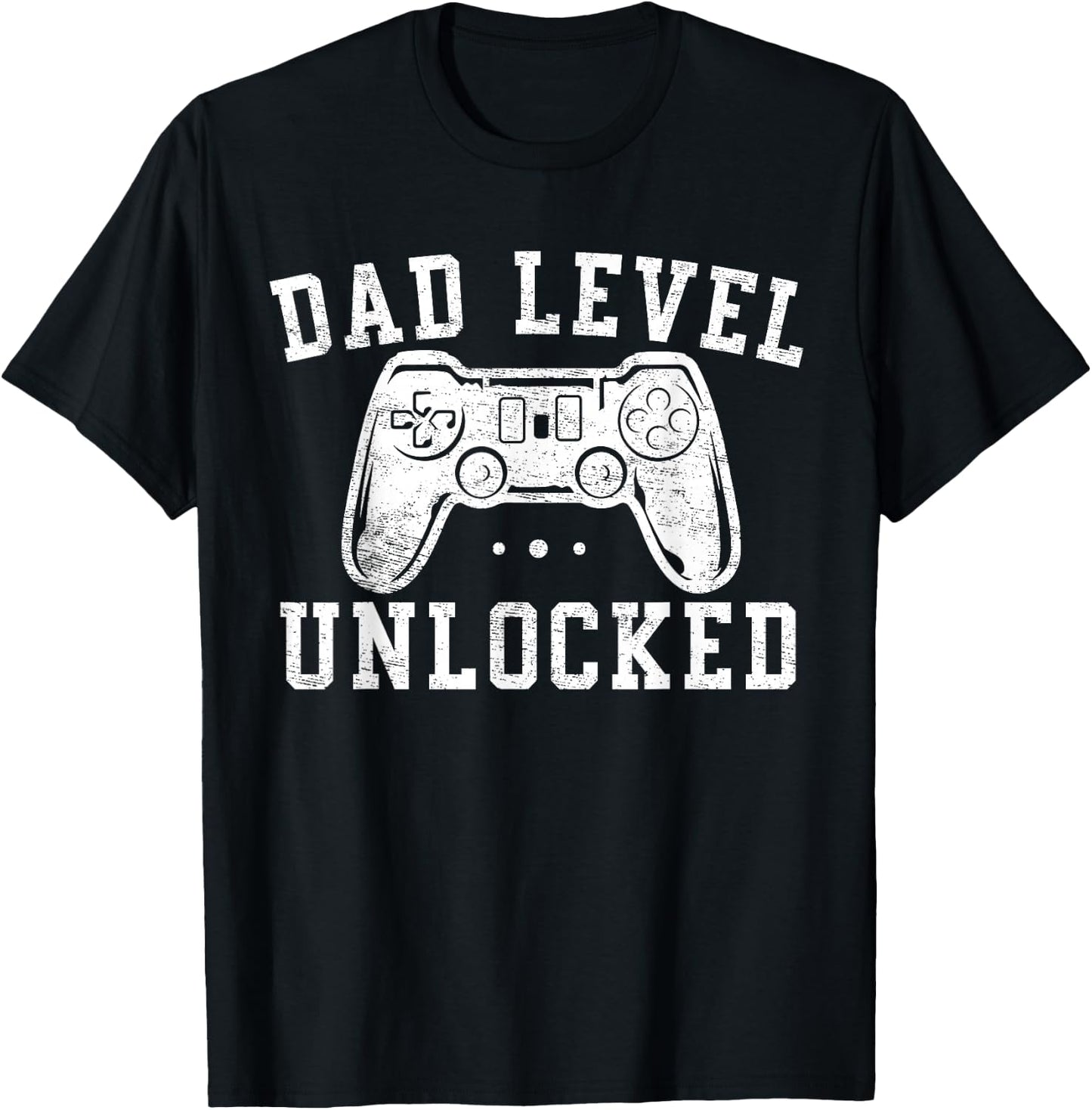 Dad Level Unlocked New Dad To Be Gifts Gamer Father's Day T-Shirt - T-Shirt | Black