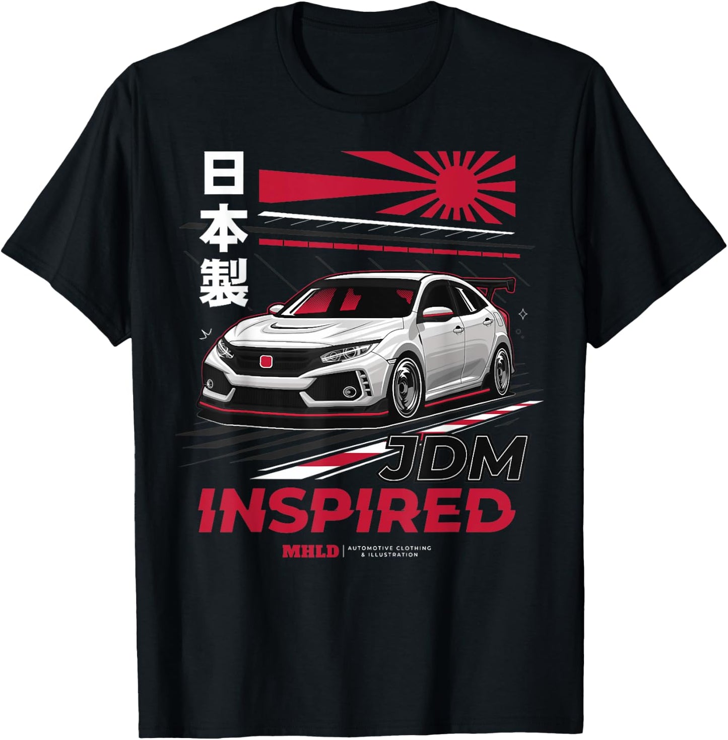 Civic Type R EK Japanese Car T-Shirt - T-Shirt | Black