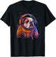 Funny Bulldog Dog Astronaut In the Space Men Women Kids T-Shirt - T-Shirt | Black